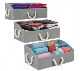 Sorbus Storage Bins [3-Pack] Fabric Storage Baskets Foldable Closet Organizer Trapezoid Storage Box Grey - BR0DTHZ6D