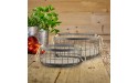 Stonebriar 2pc Round Stackable Metal Wire and Wood Basket Set with Rope Handles Rustic Decor for Home Storage Decorative Serving Baskets for Weddings Birthdays and Holiday Parties - B7NWRSTEJ