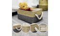 Storage Bins Fabric Storage Baskets for Organizing | Cube Storage Bin Baskets for Gifts Empty | Collapsible Small Basket with Handles for Shelf Toy Storage Organizer Beige&Grey 12.2x8.3x4.7inch - B1RXZMGSL