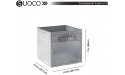 SUOCO 8 Pack Cube Storage Bins with Clear Window 11 inch Foldable Fabric Baskets Boxes for Shelf Closet Organizer Nursery and Kids Room Grey - B4Y9JEQNF