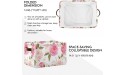 susiyo Large Foldable Storage Bin Floral Pink Roses Fabric Storage Baskets Collapsible Decorative Baskets Organizing Basket Bin with PU Handles for Shelves Home Closet Bedroom Living Room-2Pack - BUERA962W