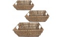 Trademark Innovations Set of 3 Square Wicker Look Baskets With Built In Handles - BVTT0ZI8Y