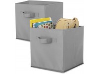 Whitmor Set of 2-10 x 10 x 10 inches-Gray Collapsible Cubes - BVQVIAC8L