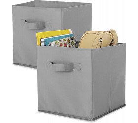 Whitmor Set of 2-10 x 10 x 10 inches-Gray Collapsible Cubes - BVQVIAC8L