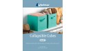 Whitmor Set of 2-10 x 10 x 10 inches-Turquoise Collapsible Cubes - BTXZ7FQ45