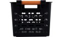 Yesland 6 Pack Plastic Storage Basket Black Basket Organizer Bin with Handles for Home Office Closet - BMQP6M4SJ