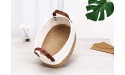 ZFRXZ Small Cotton Rope Basket with Handles Oval Woven Basket Diaper Caddy Storage Bins Toy Organizer Baby Basket White-Jute 12×8×5 - B4TN5XQUA
