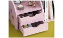 2-Drawer Bookshelf Stretchable Bookcase Magazine Rack Partition Storage Rack Book Rack Freestanding Desktop Office Desk 50X20X20CM MUMUJIN Color : Pink - BOYVVTP6D