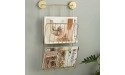 BERTY·PUYI Wrought Iron Wall-Mounted Magazine Holder Book Newspaper Storage Rack 2-Layer Newspaper Rack Decorative for Home Or Office - BEQX6NVYB