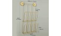 BERTY·PUYI Wrought Iron Wall-Mounted Magazine Holder Book Newspaper Storage Rack 2-Layer Newspaper Rack Decorative for Home Or Office - BEQX6NVYB