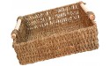 BZGWECD Straw Basket Wooden Handle Home Funny Decor Simple Desktop Basket Cosmetics Storage Basket for Sundries Key Home Decor Size : 21x21x5CM - BMZJYWYRZ
