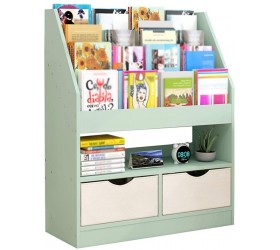 Drawer Display Rack Magazine Rack Newspaper Holder Multilayer Book Shelf Storage Rack Freestanding Materials Robust Household MUMUJIN Color : Green Size : 80X30X100CM - BNW3Z5P5S
