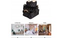 HEMOTON 3 Pcs Modern Storage Baskets Felt Collapsible Baskets Storage Bins with Wood Handle for Cables Make Up Hair Supplies Fabric Drawers - BDT5IQ2BC