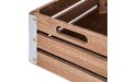 Home Zone Living Wood Storage Crate for Organization and Storage 3 Pack Brown - B1E2S80UP