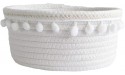 jadlahf Cotton Rope Storage Basket Woven Basket Simple Desktop Sundries Cotton Thread Storage Box Medium Size White - B8KFS0907