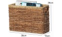KXA Straw Magazine Basket Rectangular Storage Basket Home Finishing Basket with Handle - B65NQBSHF