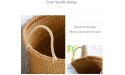lxm Large-Capacity Woven Laundry Basket Round Rattan Storage Basket with Handles Used to Put Clothes Picnics Toys Sundries Storage Baskets Size : L - B8GM99I9W