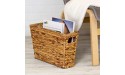Nature Water Hyacinth Magazine Storage Basket Woven Storage Decorative Storage With Handel - B8XSV2YSF