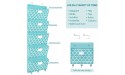 Over The Door File Organizer Hanging Wall Mounted Storage Holder Pocket Chart for Magazine Notebooks Planners Mails 5 Extra Large PocketsBlue withLantern Pattern - BS4E9BVHZ