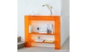 Storage Newspaper Baskets Acrylic Home Fireplace Porch Table Decoration Cabinet Studio Display Rack Office Floor Three-Story Bookshelf Color : Orange Size : 10595cm - BKVKOHO5V