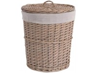 UXZDX Large Wicker Weave Storage Basket with Lid Dirty Clothes Toy Basket Laundry Basket Hand-Knitted Art - BTEAD4A4U