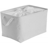 ZQCM Solid Color Storage Box Simplicity Thickened Canvas Storage Box Foldable Fabric Beam Storage Basket Toys and Clothes Sorting Box Gray M - BTFZ579FD