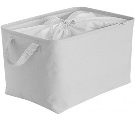 ZQCM Solid Color Storage Box Simplicity Thickened Canvas Storage Box Foldable Fabric Beam Storage Basket Toys and Clothes Sorting Box Gray M - BTFZ579FD
