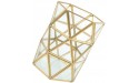 Cosmetic Brush Holder Elegant and Simple Storage Box Perfect Storage Box Brass and Glass Material Brush Holder Durable for Living Room for Storage Room - B556G8AUM