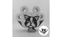 Dolity Creative Novelty Toilet Roll Holder Free Standing Animal-Shaped Iron Vertical Stand Move Freely for Bathroom Countertop Storage Dog - B21KUVPE9