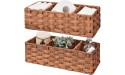 GRANNY SAYS Bundle of 2-Pack Wicker Storage Baskets & 2-Pack Woven Storage Baskets for Bathroom - BPB18LBJL