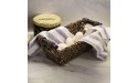 Set 2 Seagrass Wicker Baskets with Wooden Handles for Bathroom Kitchen and Home Decor | Straw Wire Woven Shelf Baskets for Table Toilet Tank Topper Hand Towel Paper Holder 12 Zigzag - BWEGORGA2