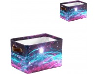 XIUCOO Colored Nebula Starly Night Waterproof Storage Boxs Baskets Clothts Towel Book for Bathroom Office 1 Pack - BG7TZ4O8Z
