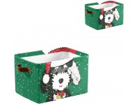 XIUCOO Funny Snowflake Dog Bell Waterproof Storage Boxs Baskets Clothts Towel Book for Bathroom Office 1 Pack - BET0VNLGK