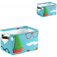 XIUCOO Lovely Christmas Hat Waterproof Storage Boxs Baskets Clothts Towel Book for Bathroom Office 1 Pack - BNH2V0NGD