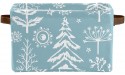 XIUCOO Winter Christmas Trees Waterproof Storage Boxs Baskets Clothts Towel Book for Bathroom Office 1 Pack - BR3GW8EP7