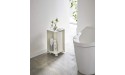 Yamazaki Home Toilet Paper Stocker Rolling Bathroom Organizer One Size White - B8IMQS5FR