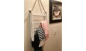 4-Tier Rope Ladder Decorative Hanging Wall Towel Blanket Quilt Shelf Rustic Farmhouse Decor Wood Handmade in USA Rack Towel Holder for Kitchen or Bathroom Vintage Shabby Chic. - BTGWD440G