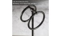 BGL Fingertip Towel Holder Stand Hand Towel Ring for Bathroom or Kitchen Vanity Countertops to Store Hand Towels Washcloths or dishcloths 2 Hanging Rings，17 High-Oil Rubbed Bronze - B2DQM5BZ7