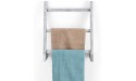 Hand Towel Holder Bathroom Towel Rack Wall Mounted Farmhouse Blanket Ladder for Bathroom Kitchen Home Decor Towel Storage Rustic White - BFYMHT01J