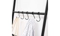 HOOBRO Blanket Ladder 5-Tier Leaning Ladder Towel Rack Free Standing Bath Storage Organization with 5 Hooks 22.8 Inch Wide Towel Display Rack for Bathroom Bedroom Laundry Room Black BK62CJ01 - BBMUDV0H4