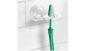 iDesign BPA-Free Plastic Bathroom Suction Toothbrush Holder 2.75 x 2.25 x 2 Clear - BR64YUE5W