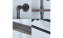 Industrial Pipe Bathroom Shelves Wall Mounted,Towel Rack with 2 Towel Bar,19.7in Rustic Wall Decor Farmhouse,Metal Floating Shelves Towel Holder,Wall Shelf Over Toilet - B86GRC7UD