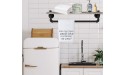 Industrial Pipe Shelf with Towel Bar，Wall Mounted Shelving with Towel Bar Rack for Bathroom Wood Rack - BZJDNQ3ZJ