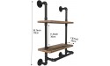 Industrial Pipe Shelving Bathroom Shelves with Towel Bar Rustic Floating Pipe Wall Shelves with Wood Planks 20 Inch Farmhouse Bathroom Shelves Over Toilet Wall Mounted - B7TILUX18