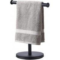 KOBSAINF Hand Towel Holder Free Standing Countertop Towel Stand Hand Towel Rack Jewelry Display Stand for Bathroom Kitchen Vanity Matte Black - B4RC3OD5F