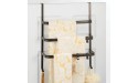 mDesign Metal Over Shower Door Towel Rack for Bathroom Back of Door Organizer with 3 Adjustable Storage Hooks Holder for Towels Washcloths Hand Towels Loofahs and Sponges Bronze - B6GZCCW8Z
