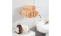 mDesign Modern Decorative Metal Bathroom Wall Mount Towel Rack Organizer for Storage of Bath Sheets Washcloths Hand or Face Towels Satin - B8COXG8JM