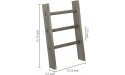 MyGift 16 Inch Towel Ladder Rustic Gray Wood Countertop Farmhouse 3 Rung Ladder Hand Towel Holder Rack Kitchen and Bathroom - BMS9QTJV2