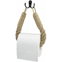 Nautical Rope Towel Ring Rustic Hand Towel Rack with Metal Hook for Bathroom Decor - BHBWYBU5N