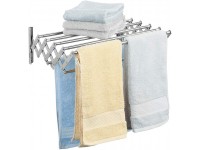 Ogrmar Stainless Steel Space-Saving Towel Rack Wall Mounted Retractable Huge Capacity Drying Rack for Hanging Towels - BMIB032LT